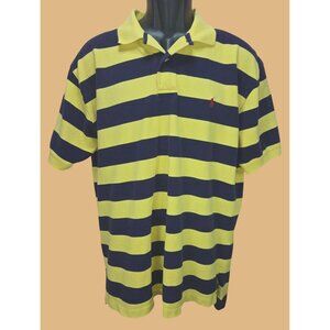 Polo Ralph Lauren Yellow & Navy Striped Polo XL